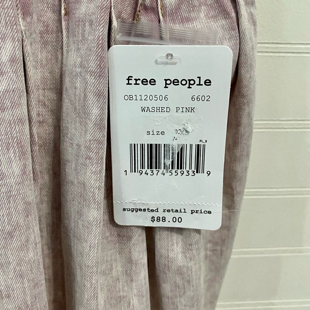 Free People Marina Pleated Denim Strappy Top - Picture 8 of 8